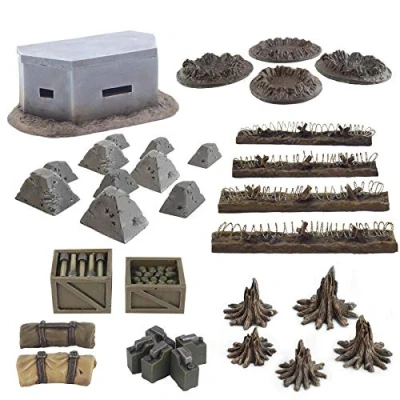 Image of War World Gaming at Trench System Battlefield Scatter Terrain 28mm WW1 Tabletop Wargame Scenery Western Front Warfare Military Diorama