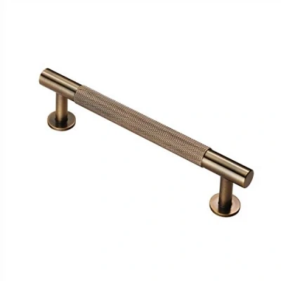 Image of Carlisle Brass FTD700 Knurled Cupboard Pull Handle, Antique Brass, 128mm