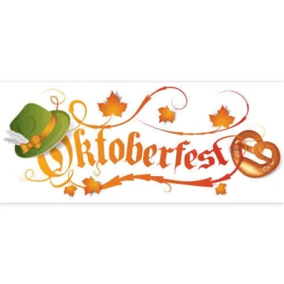 Image of PARTYRAMA.CO.UK Oktoberfest Autumn Leaves PVC Party Sign Decoration