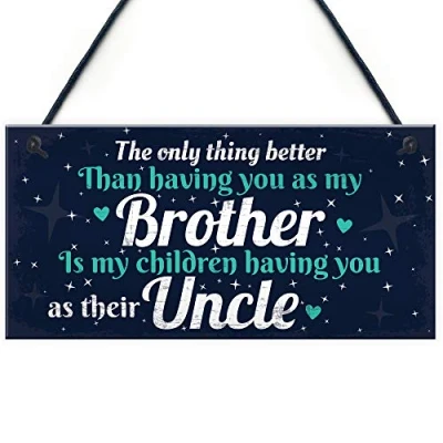 Image of RED OCEAN Thank You Novelty Gift For Uncle Hanging Plaque Gifts Brother Birthday Christmas Keepsake