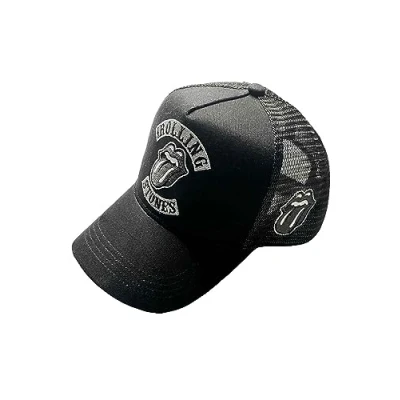 Image of The Rolling Stones Baseball Cap Tour &#039;78 Official Black Trucker One Size