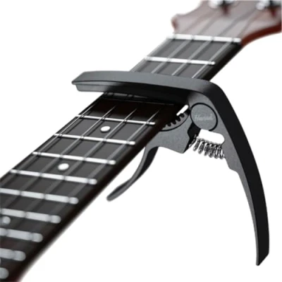 Image of HAVENDI® Capo for Guitar + 3 Picks Easy to use Acoustic Guitar, Classical Electric &amp; Ukulele
