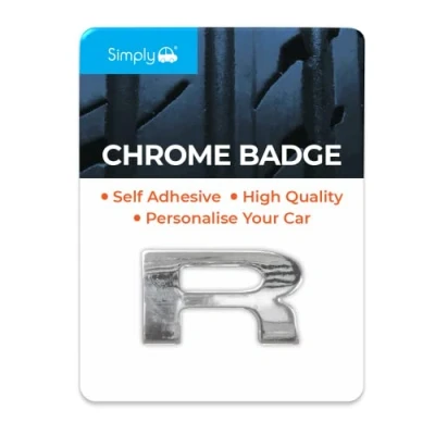 Image of Simply CB18 R Chrome Badge