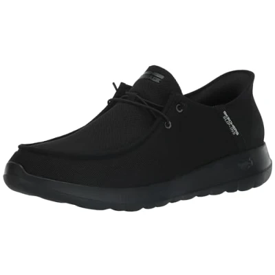 Image of Skechers Men&#039;s Gowalk Max Slip ins Athletic on Casual Walking Shoes Air Cooled Memory Foam Sneaker, Black, 9