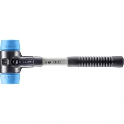 Image of Halder 3701060 &quot;Simplex&quot; TPE Soft Face Mallet with Fibre Glass Handle, Multi Colour, 60 mm
