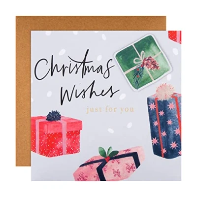 Image of Hallmark General Christmas Card Contemporary Wrapped Presents Design