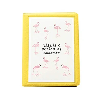 Image of JXE Flamingo Photo Book Album For Fujifilm Instax Wide 300/210 Instant Films 5 inch (32 Pockets) Yellow