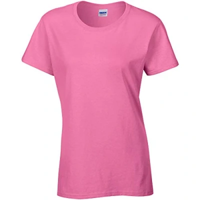 Image of Gildan Ladies/Womens Heavy Cotton Missy Fit Short Sleeve T Shirt (L) (Azalea)