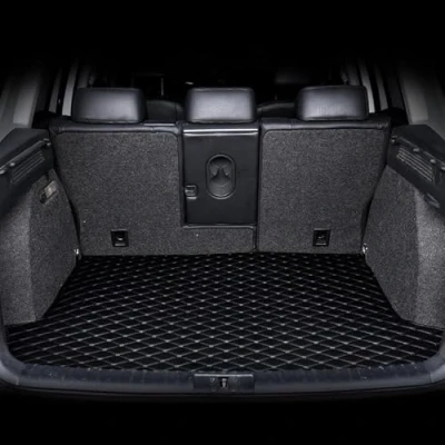 Image of Car Boot Liner Protector for Honda Fit/Jazz 2021 2023 2024 2022, Trunk Mats Leather Waterproof Anti Slip Protector,Black