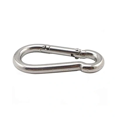 Image of M12 1/2&quot; 304 Stainless Steel Spring Snap Link Hook, Loaded Hook,Locking Carabiner Clip Keychain for Home, Camping, Fishing, Hiking, Traveling
