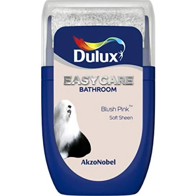 Image of Dulux Easycare Bathroom Tester Paint, Blush Pink, 30 ml