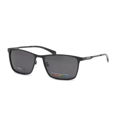Image of Polaroid Unisex Sunglasses, Size: 58, Matte black
