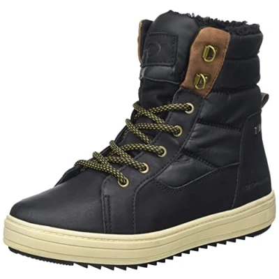 Image of TOM TAILOR Women&#039;s 4294703 Mid Calf Boot, Black, 5.5 UK