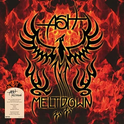 Image of Ash Meltdown Orange &amp; Black Splatter vinyl 2022 UK LP BMGCAT712CLP