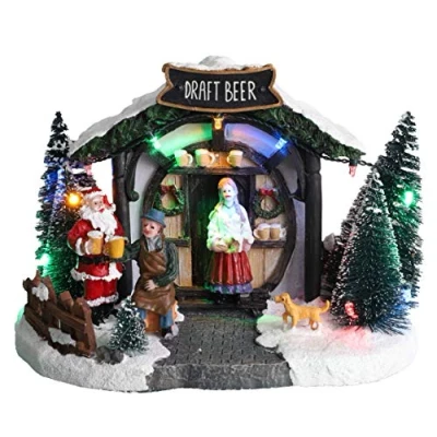 Image of Christmas Concepts® LED Light Up Village Scene 8&quot; / 20cm (Draft Beer Shop)