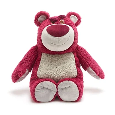 Image of Disney Store Official Lotso Huggin&#039; Bear Large Soft Toy, Toy Story, 32cm/12, Pink Teddy, Plush Cuddly Character Fluffy Villain with Embroidered Details and Finish