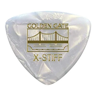 Image of Golden Gate MP 425 Rounded Triangle Shape Guitar Picks, 0.75 mm Thickness, Pearloid