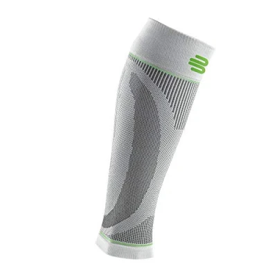 Image of BAUERFEIND, 1 Pair of Unisex Right/Left Lower Leg Compression Sleeves, For sports and exercise, Strengthens musculature, Size: L extra long, White, 29352021000043
