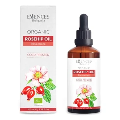 Image of Essences Bulgaria Organic Rosehip Oil 100ml 100% Natural Cold Pressed Therapeutic Quality Family Owned Farm Massage Base Moisturizer Ideal Carrier