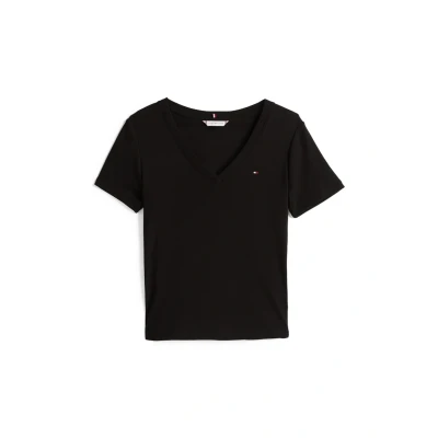 Image of Tommy Hilfiger NEW SLIM CODY Basic Tshirt, Women&#039;s, Size: Small, Black