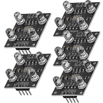 Image of AZDelivery TCS230 TCS3200 Colour Recognition Color Detector Sensor Module DC 3V 5V compatible with Arduino Including E Book! (Pack of 5)