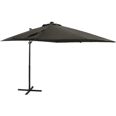 Image of vidaXL Cantilever Garden Parasol with Pole and LED Lights Anthracite 250 cm