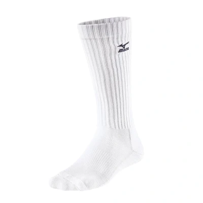 Image of Mizuno Vb Socks Long 1 Pair White/Navy Women/Men Size L