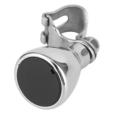 Image of Steering Wheel Knob, Qiilu Chromate Aluminum Alloy Spinner Knob Handle for Marine Boat Yacht
