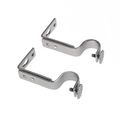 Image of WINOMO 2pcs Adjustable Curtain Drapery Rod Bracket Holder 18 22mm (Matte Nickel plated)