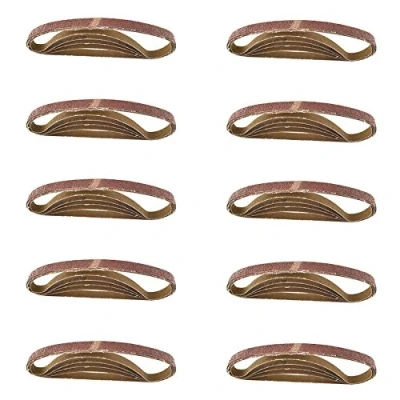Image of Belt Power Finger File Sander Abrasive Sanding Belts 457mm x 13mm 60 Grit 50pk