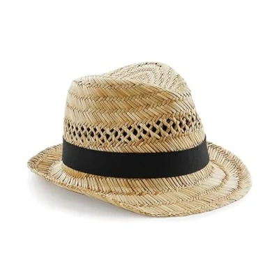 Image of COOZO Mens Straw Summer Trilby Natural L XL