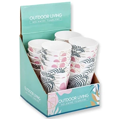 Image of VFM Tropical Melamine 325ml Tumbler Outdoor Living Pack of 6