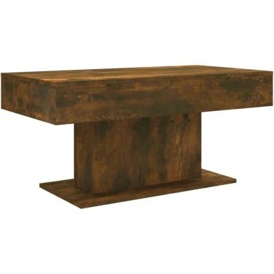 Image of vidaXL Coffee Table Smoked Oak 96x50x45 cm Engineered Wood