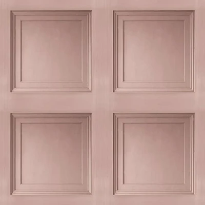 Image of SOPHIE LAURENCE Wood Panel Effect Wallpaper Realistic Square Panelling Flat Finish 3D