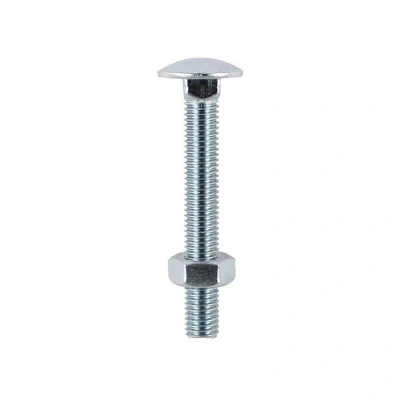 Image of 3x TIMCO Carriage Bolts &amp; Hex Nuts Zinc 0650CB Pack of 200