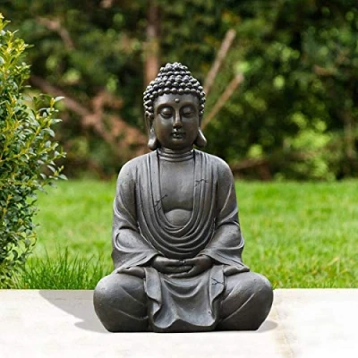 Image of Goodeco Meditating Buddha Garden Ornaments,Zen Statue sculpture Indoor/Outdoor Decor Gifts for Home, Garden, Patio, Deck, Porch Yard Art Decoration.