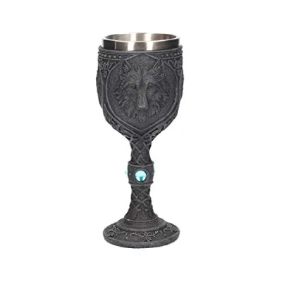 Image of Nemesis Now U2501G6 Night Wolf Goblet 23cm Black