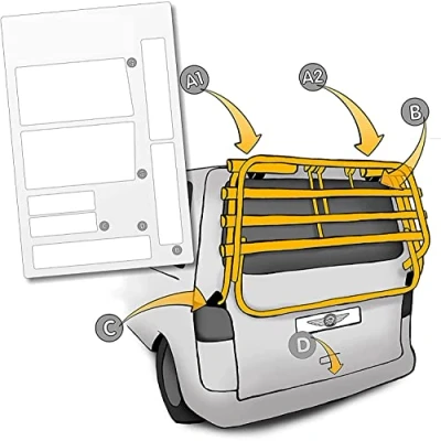 Image of Paint Protection Pads for Bicycle Carrier VW T5 Built 2003 2015, Self Adhesive Clear Protector Pad, Pack of 7