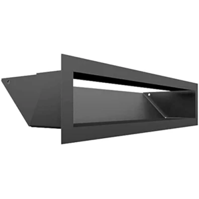 Image of KRATKI Ventilation Grille Air Hot 9 x 40 cm Graphite Exhaust for Fireplace Intake at an Angle of 45 Degrees Overheat Resistant Ideal Modern Interior Uses