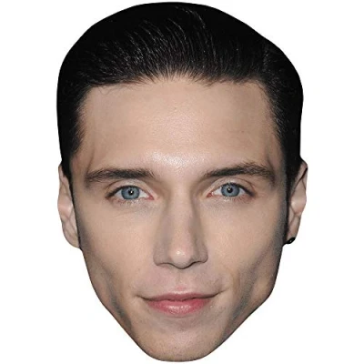 Image of Andy Biersack (Smirk) Celebrity Mask, Flat Card Face, Fancy Dress Mask