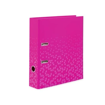 Image of HERMA A4 Lever Arch File Pink, Pack of 5, 70mm Spine, Heavy Duty Folder with Pattern Motif, Glossy Finish &amp; Inner Print, Kids Ring Binder, Archiving Storage Organizer