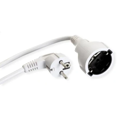Image of Protective contact extension cable, 250 V, white, 7.5 m