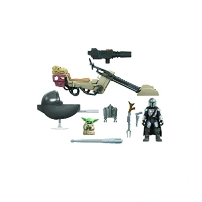 Image of Star Wars Hasbro Mission Fleet Expedition Class the Mandalorian Child Battle for Bounty Figures and Vehicle, Multicolor, (E96785L2)