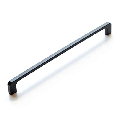 Image of 256mm Matt Black D Handle for Kitchen Cabinets Bedroom Bathroom Furniture Cupboards