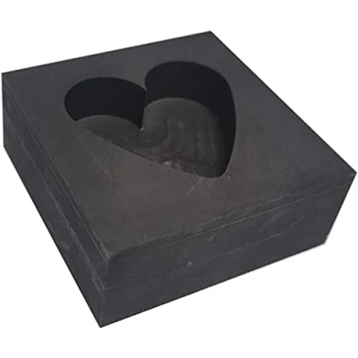 Image of LLF Heart Graphite Mold Casting Ingot Metal Refining Scrap Gold Silver