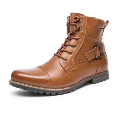 Image of Bruno Marc Men&#039;s Boots Classic for Men,Size 8.5,Brown,Philly 3