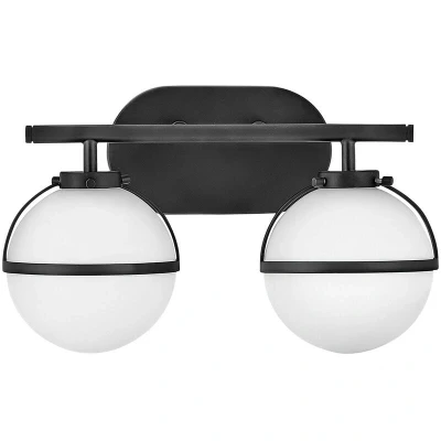 Image of Hinkley Hollis Bathroom Wall Lamp Black, IP44