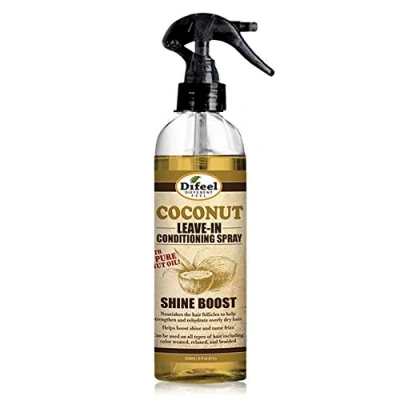 Image of Difeel Shine Boost Leave in Conditioning Spray with 100% Pure Coconut Oil 180 millilitres