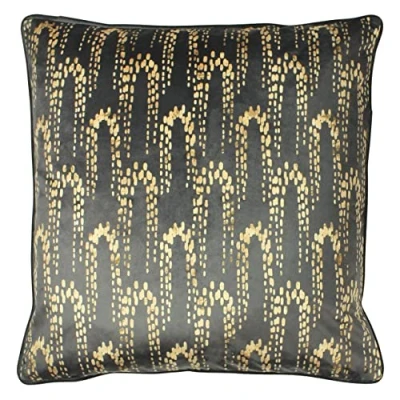 Image of furn. Wisteria Polyester Filled Cushion, Polyester, Charcoal