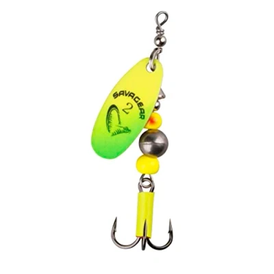 Image of Savage Gear Lure Caviar Spinner #4 Yellow Chartreuse